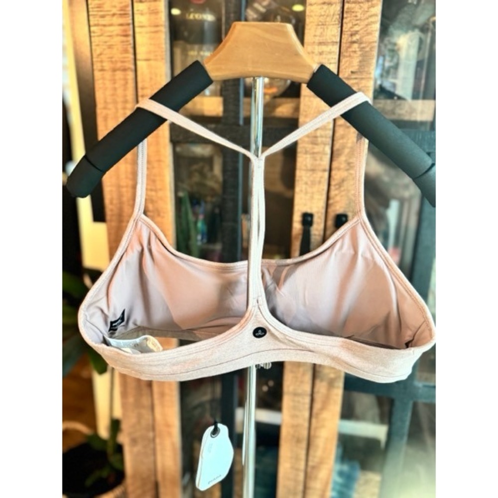 Prana Heavana Every Minute Sports Bra L Willow Heather Tan NEW - Picture 2 of 6